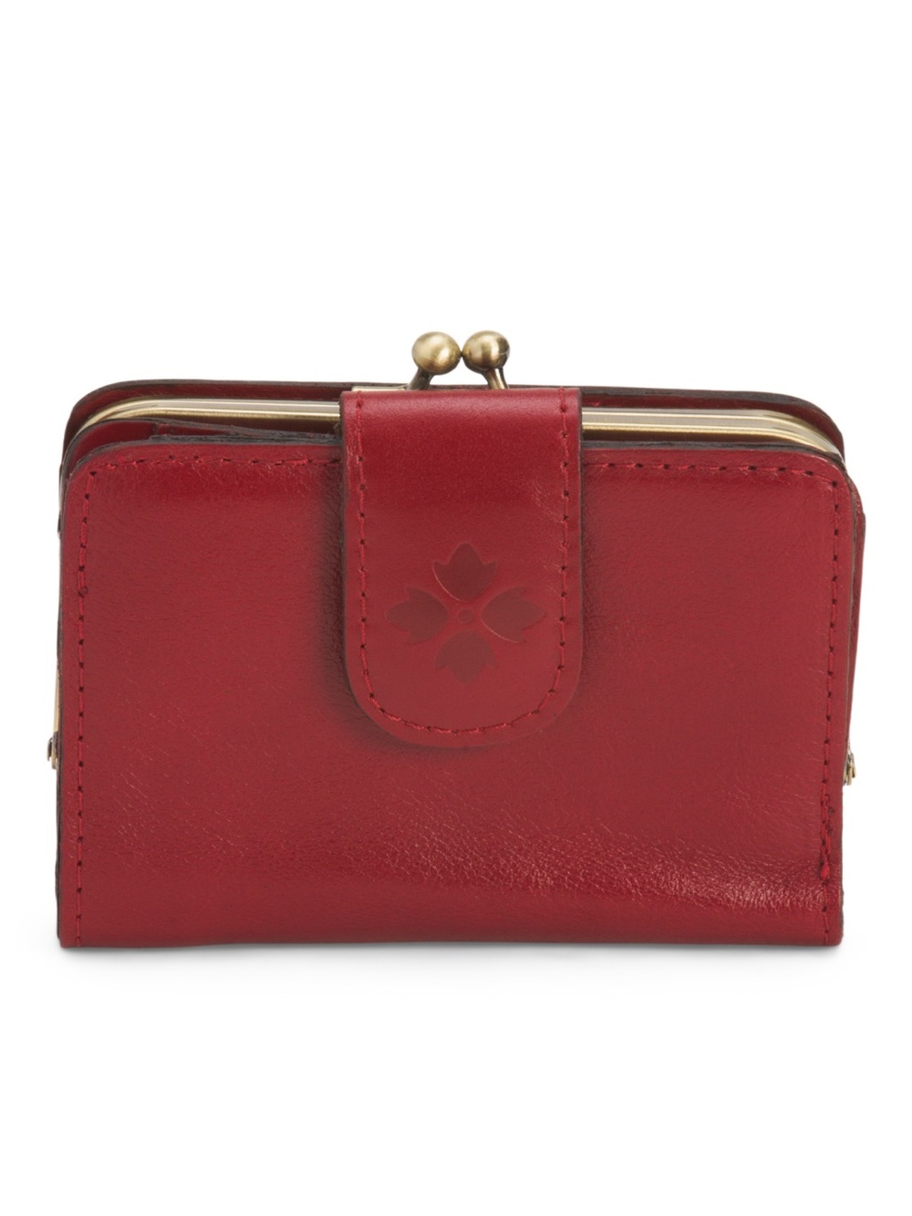 Patricia Nash Red Leather Kiss-Lock Wallet